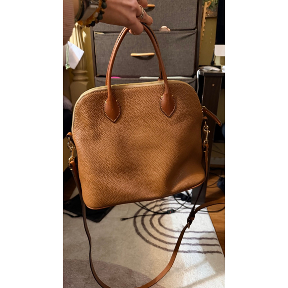 Women's Dooney & Bourke Brown Leather Satchel One Size - Picture 2 of 5